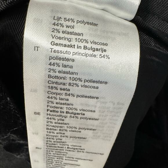 Sandro Velvet Waistband Slim Pants Charcoal Black Tuxedo touch Sz 10 - Picture 12 of 12